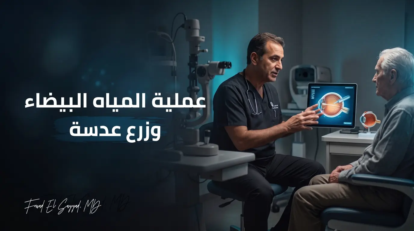 عملية المياه البيضاء وزرع عدسة