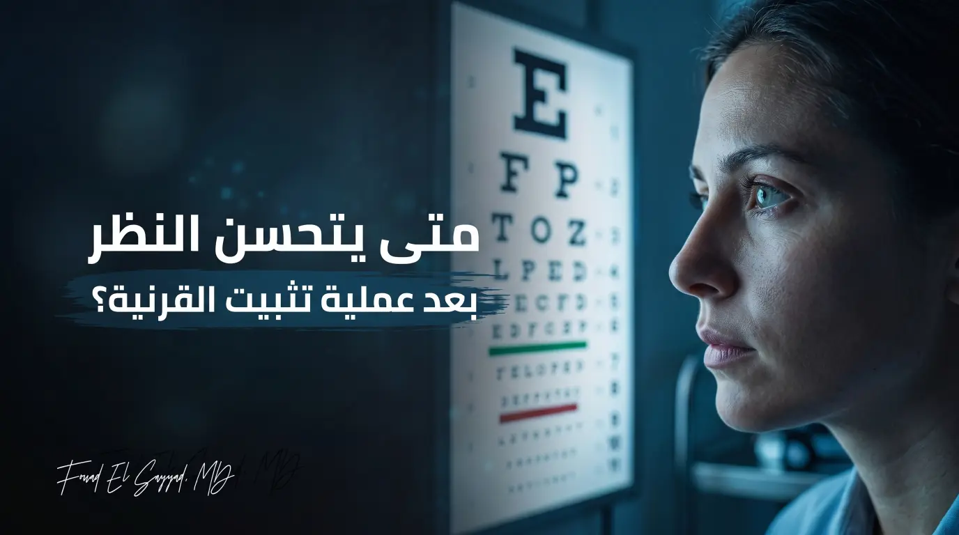 متى يتحسن النظر بعد عملية تثبيت القرنية